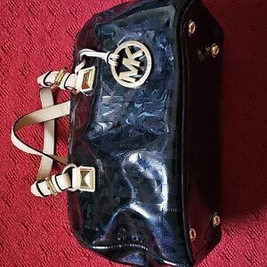 MICHAEL Michael Kors Signature Mirror Metallic satchel